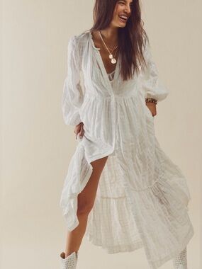Free People Viral Ivory Edie Dress without Slip NWT Size S